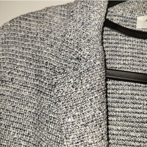 Amina Rubinacci Knit Sequin Button Blazer Jacket Size 48 Linen Blend Beautiful - Picture 2 of 8